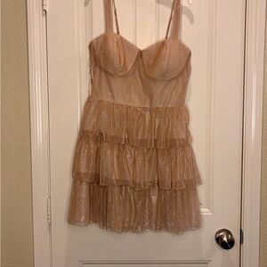 Champagne Gold Mini Dress